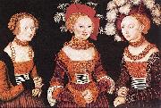 Lucas Cranach the Elder Emilia and Sidonia oil on canvas